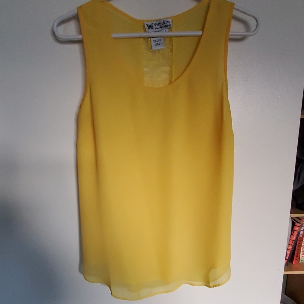 Bright yellow blouse